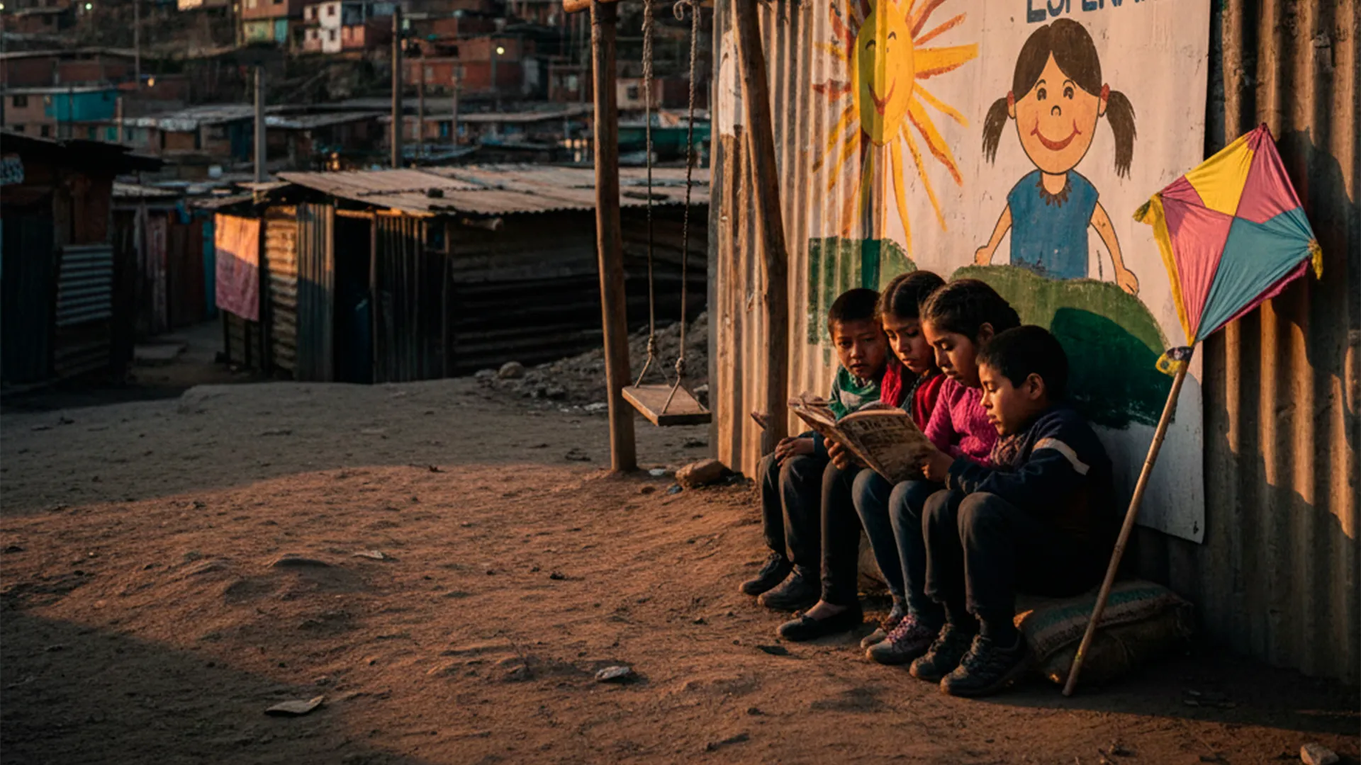 Espacio frágil que refleja condiciones vulnerables para la infancia.